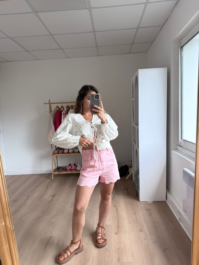 Pink Pippa denim shorts
