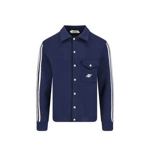 Cardigan Autry Side Stripe - Blue - Homme