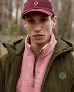 Parka impermeable verde oliva oscuro