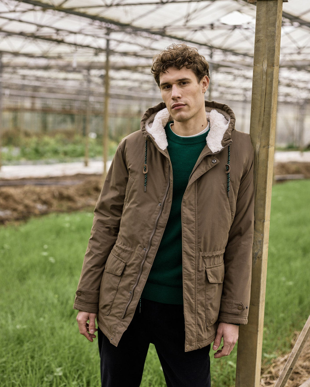Brown Waterproof Parka