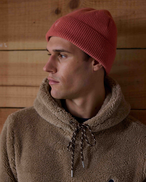Pink-Grey Wool Beanie