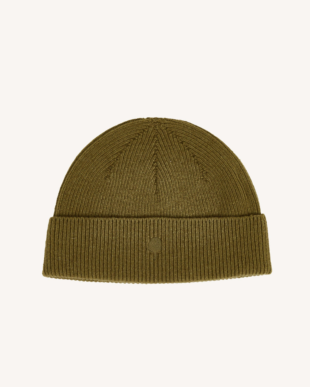 Olive Green Wool Beanie