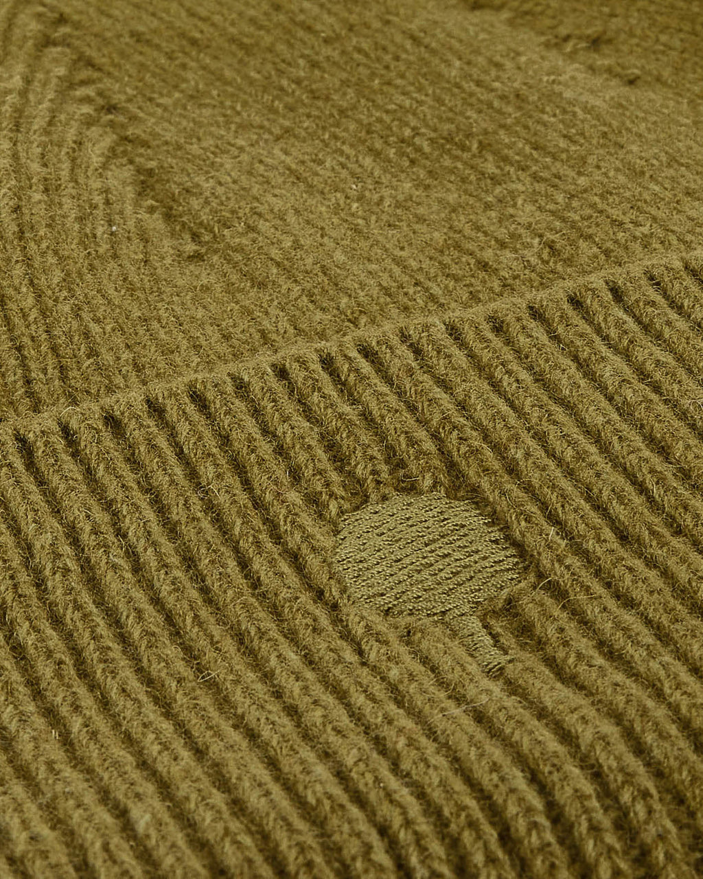 Olive Green Wool Beanie