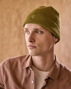 Olive Green Wool Beanie