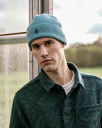 Bonnet En Laine Bleu Grisé