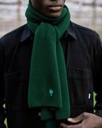 Sciarpa in lana verde abete