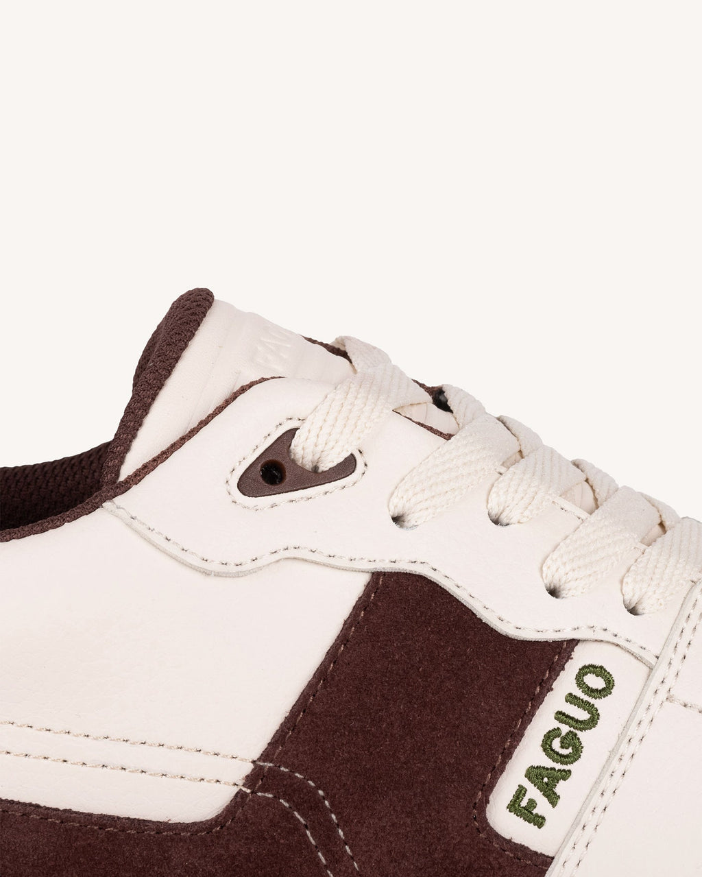 Zapatillas de piel y ante crudo, marrón y caqui
