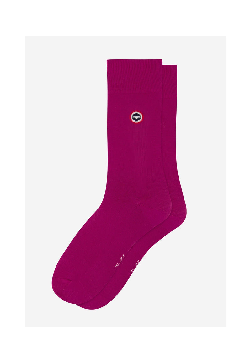 Chaussettes Mi-Hautes Unies - Fuchsia