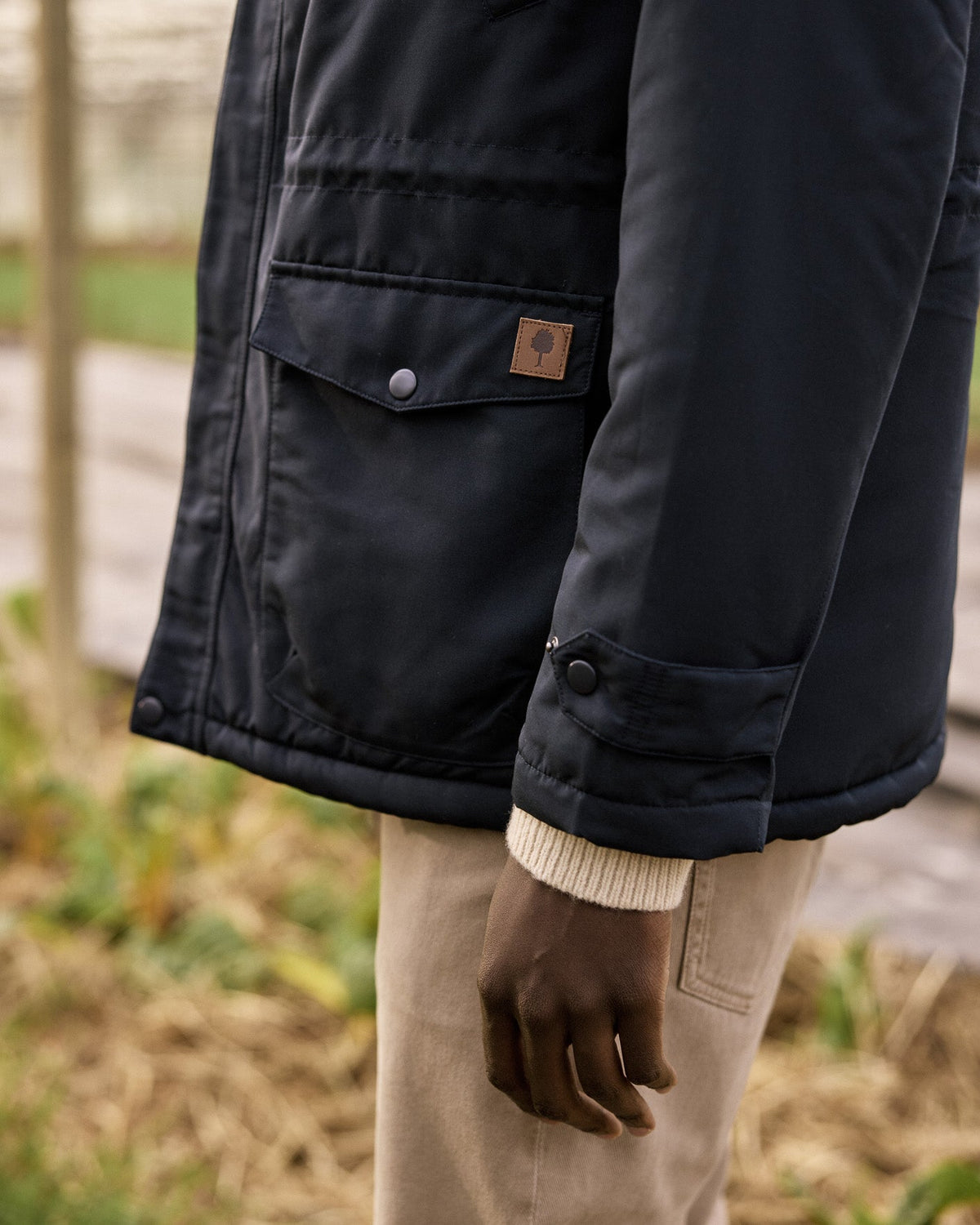 Navy Blue Waterproof Parka