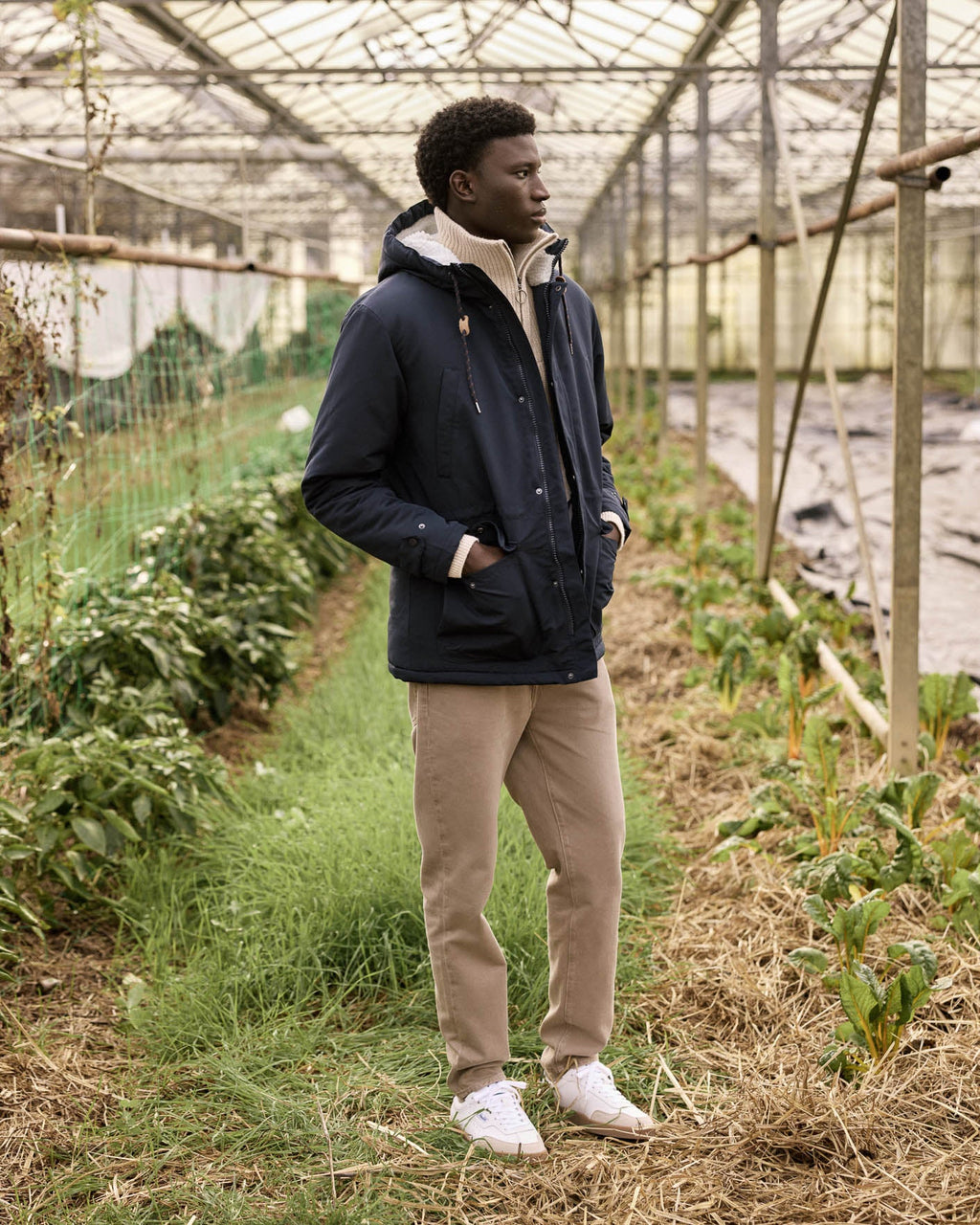 Navy Blue Waterproof Parka