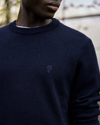 Jersey de lana azul marino