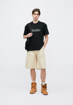 Camiseta de peso medio Loose Wave - Black