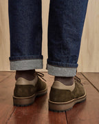 Scarpe in pelle scamosciata kaki chiaro