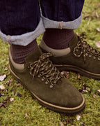 Scarpe in pelle scamosciata kaki chiaro
