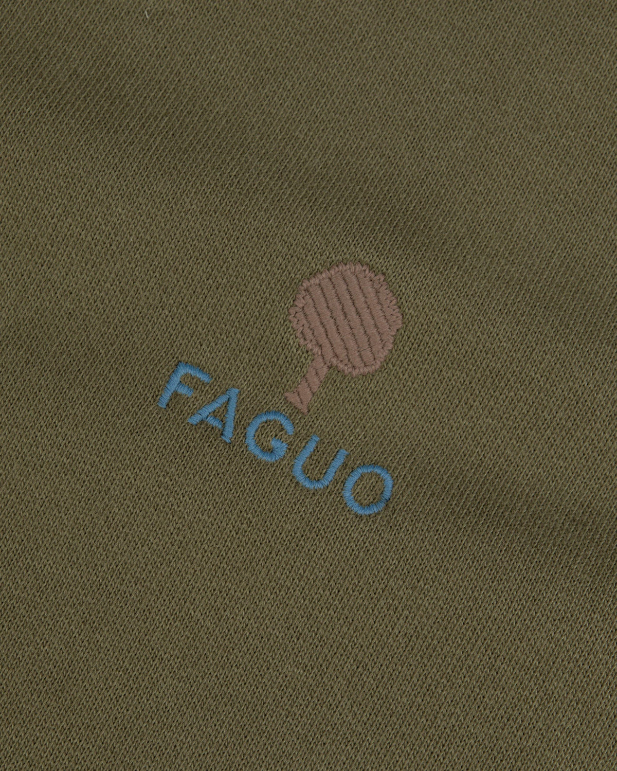 Sweat Col Rond Vert Olive Foncé