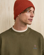 Sweat Col Rond Vert Olive Foncé