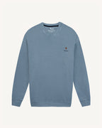 Denim Blue Crew-Neck Sweatshirt