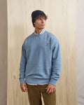 Denim Blue Crew-Neck Sweatshirt