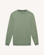 Sudadera de cuello redondo caqui claro
