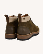 Scarpe In Suede E Pelle Kaki