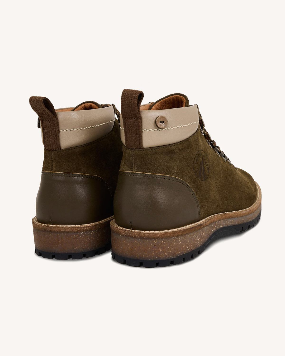 Scarpe In Suede E Pelle Kaki