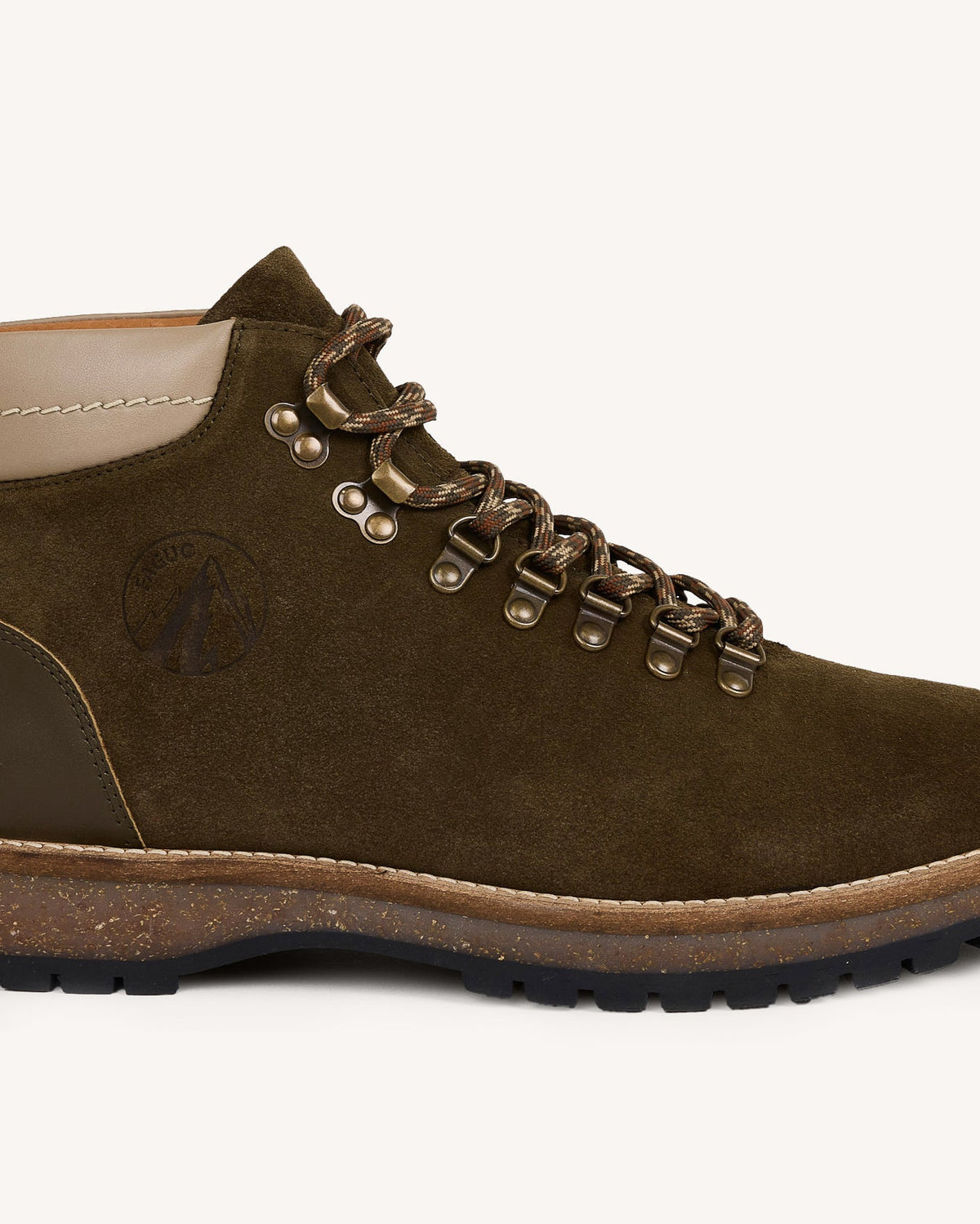 Scarpe In Suede E Pelle Kaki