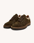 Scarpe in pelle scamosciata kaki chiaro