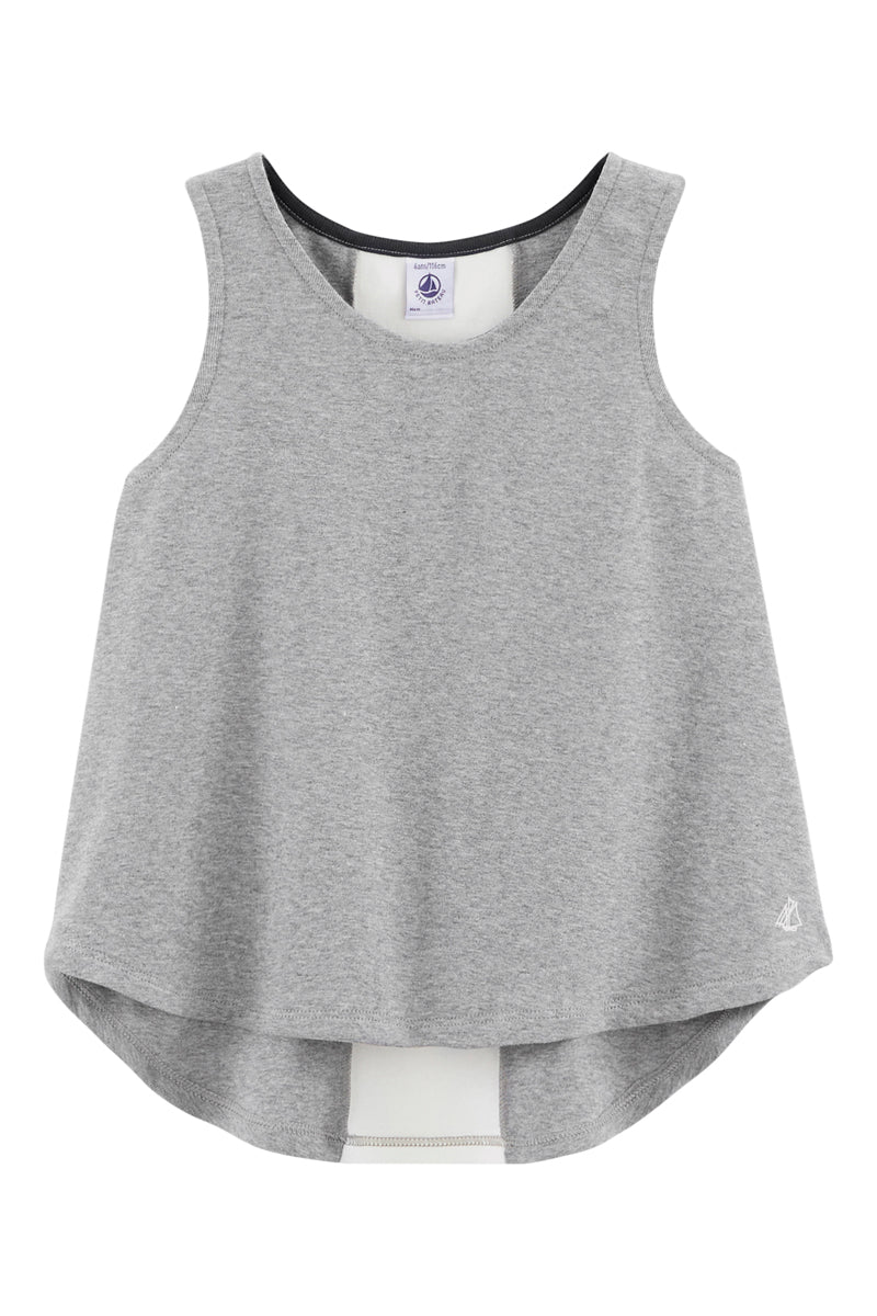 Vest Top - Light Grey Marl - Girls