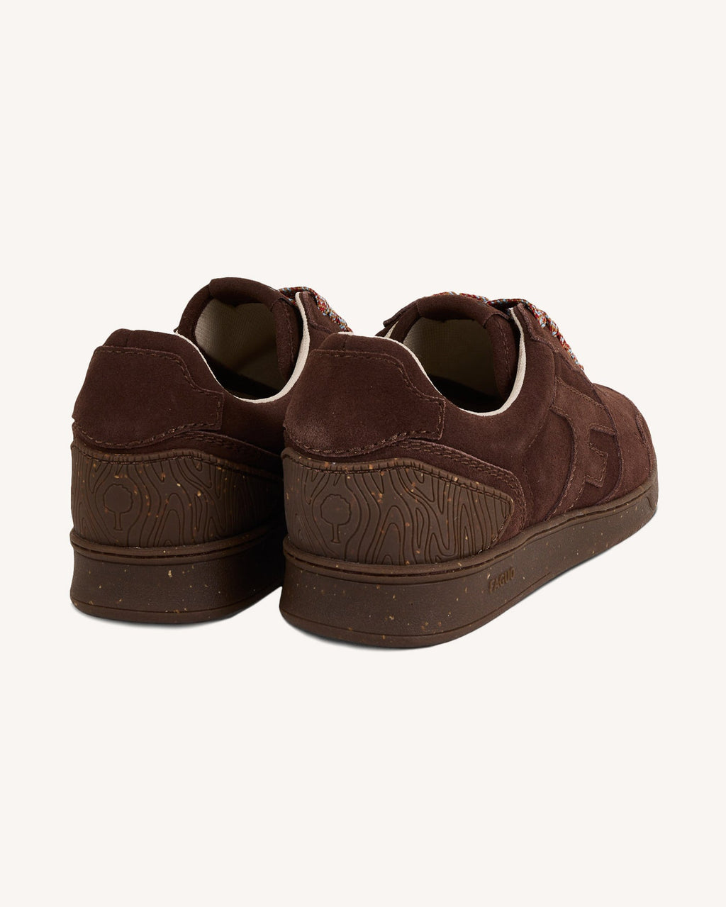 Sneakers in pelle scamosciata marrone scuro