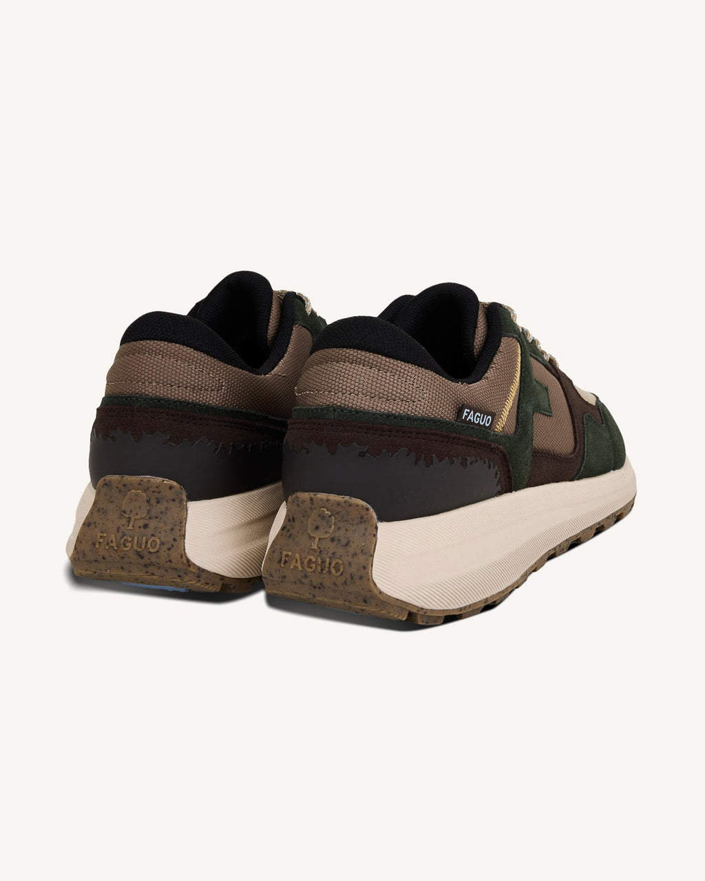Sneakers verde scuro e tortora