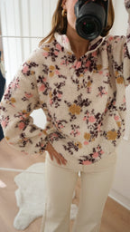 Jersey de borreguito floral Gina