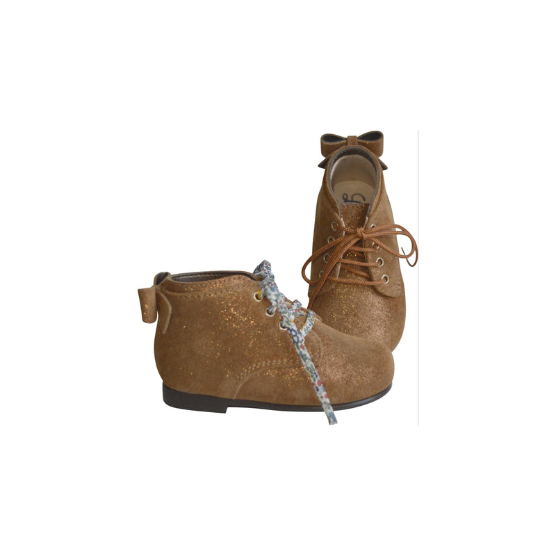 Chaussures Bottillons Albertine - Cuir Camel Irisé - Fille