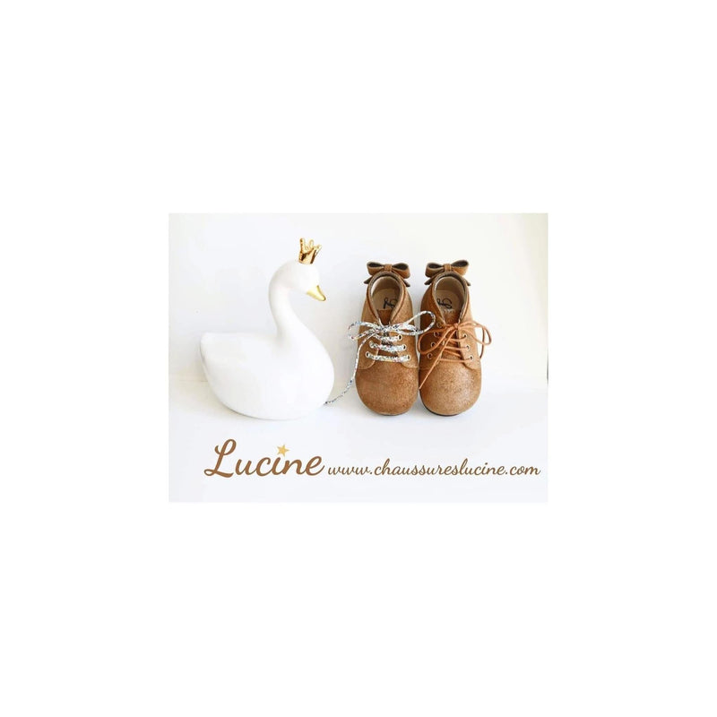 Chaussures Bottillons Albertine - Cuir Camel Irisé - Fille