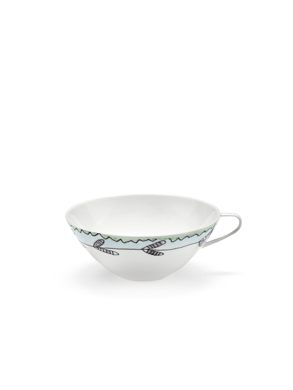 Midnight Flowers - Lot De 2 Tasses À Thé - Porcelaine Bone China - Blossom Milk