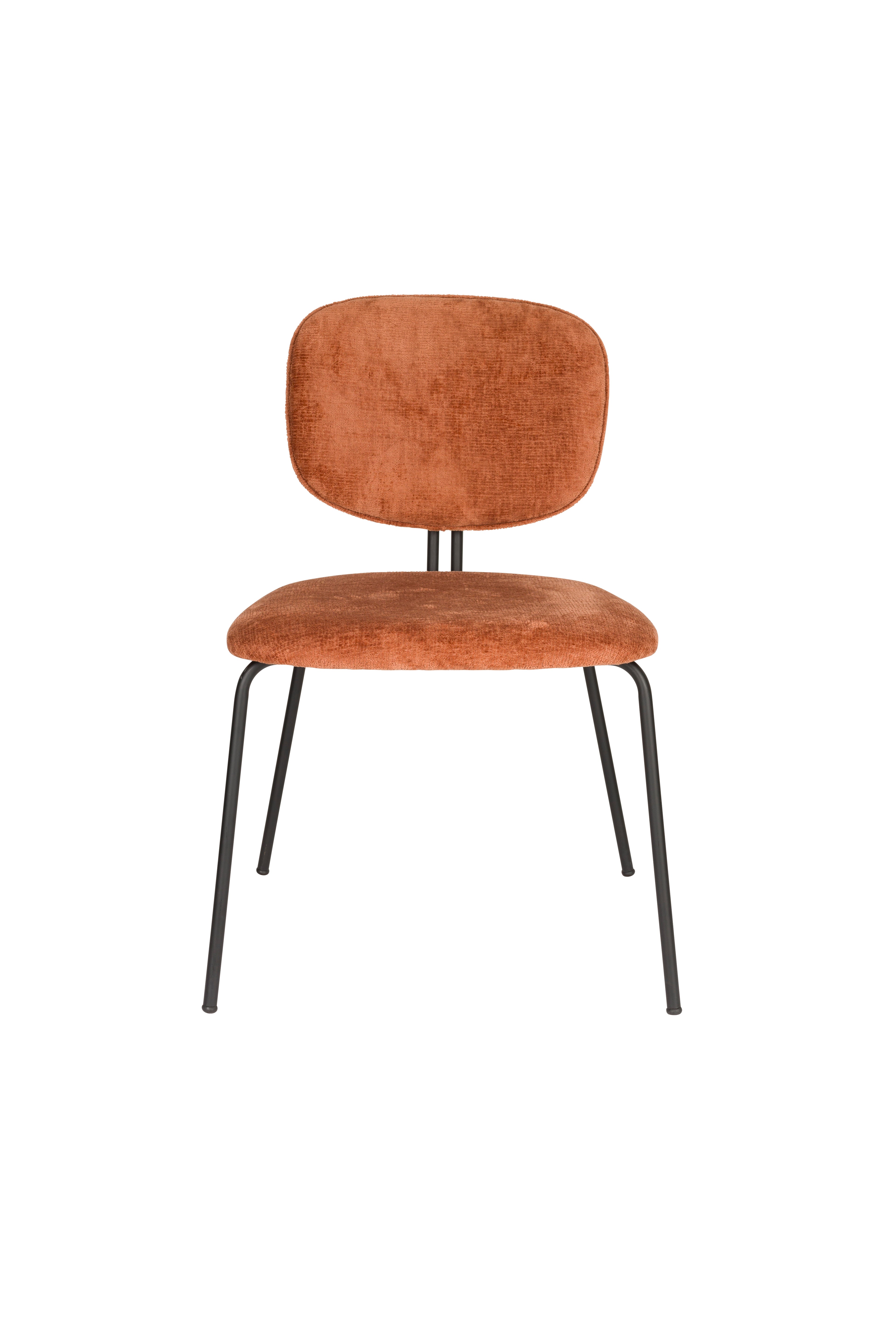 Bouton - Dining Chair - Polyester - Terracotta/Red