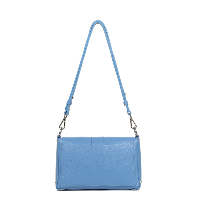 petit sac trotteur - top double #couleur_bleu-santorin-in-argent