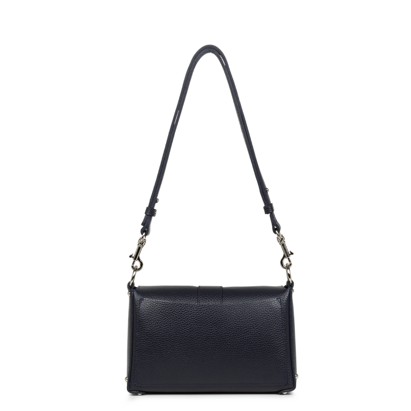 petit sac trotteur - top double #couleur_bleu-fonc-in-argent