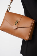 petit sac trotteur - foulonné double #couleur_camel-in-orange