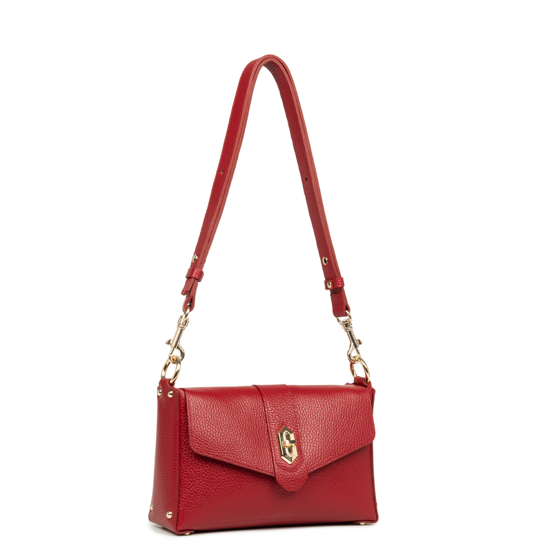 petit sac trotteur - top double #couleur_carmin-in-blush