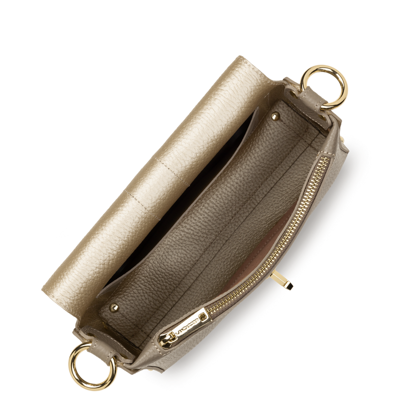 petit sac trotteur - top double #couleur_galet-in-or