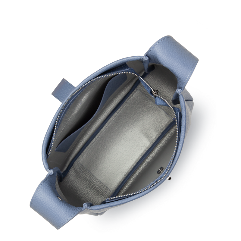 Sac seau - Top Double #couleur_bleu-cendre-in-argent