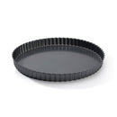 Straight Fluted Pie Fixed Base - Ø32cm - Gray