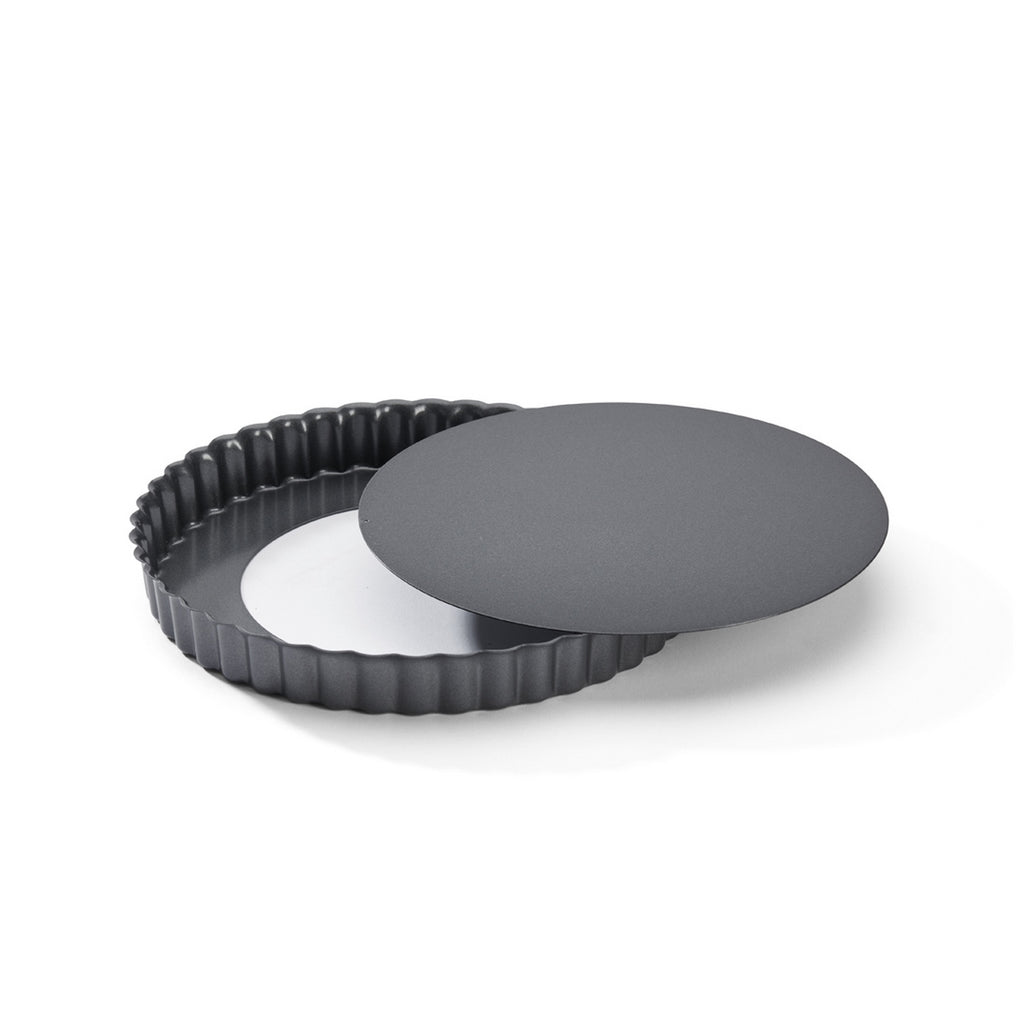 Round Tart Tin with Removable Base in Non-stick Steel - Ø 20 cm