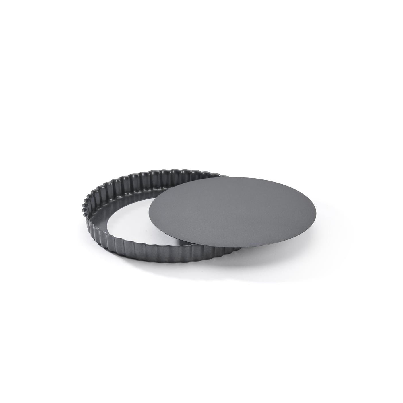 Moule À Tarte Rond À Fond Amovible En Acier Antiadhésif - Ø 24 Cm