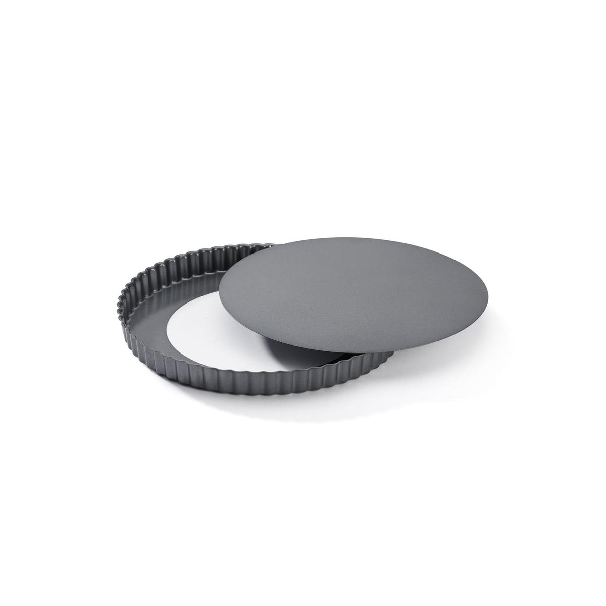 Moule À Tarte Rond À Fond Amovible En Acier Antiadhésif - Ø 28 Cm