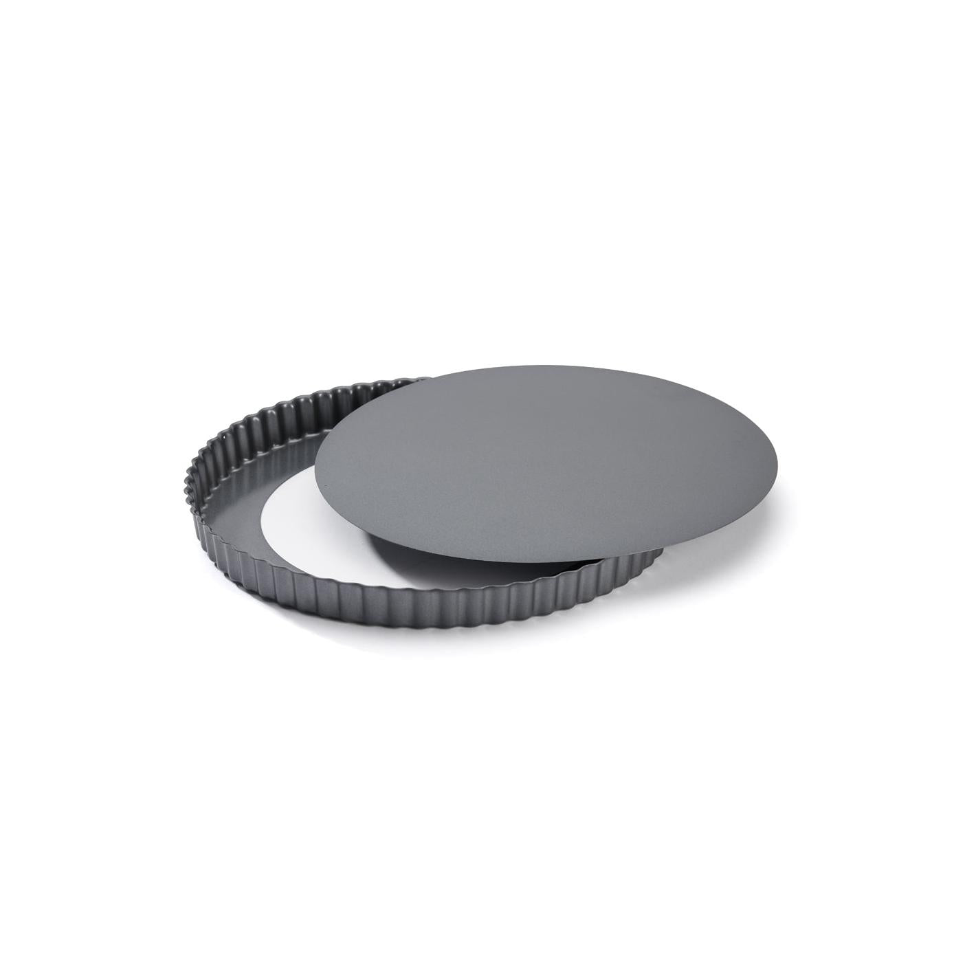 Moule À Tarte Rond À Fond Amovible En Acier Antiadhésif - Ø 28 Cm