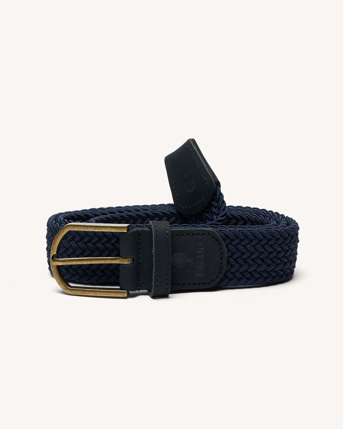 Geflochtener Gürtel Marineblau und Gold