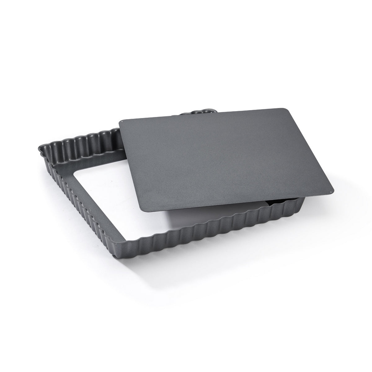 Square Tart Tin with Removable Base in Non-stick Steel