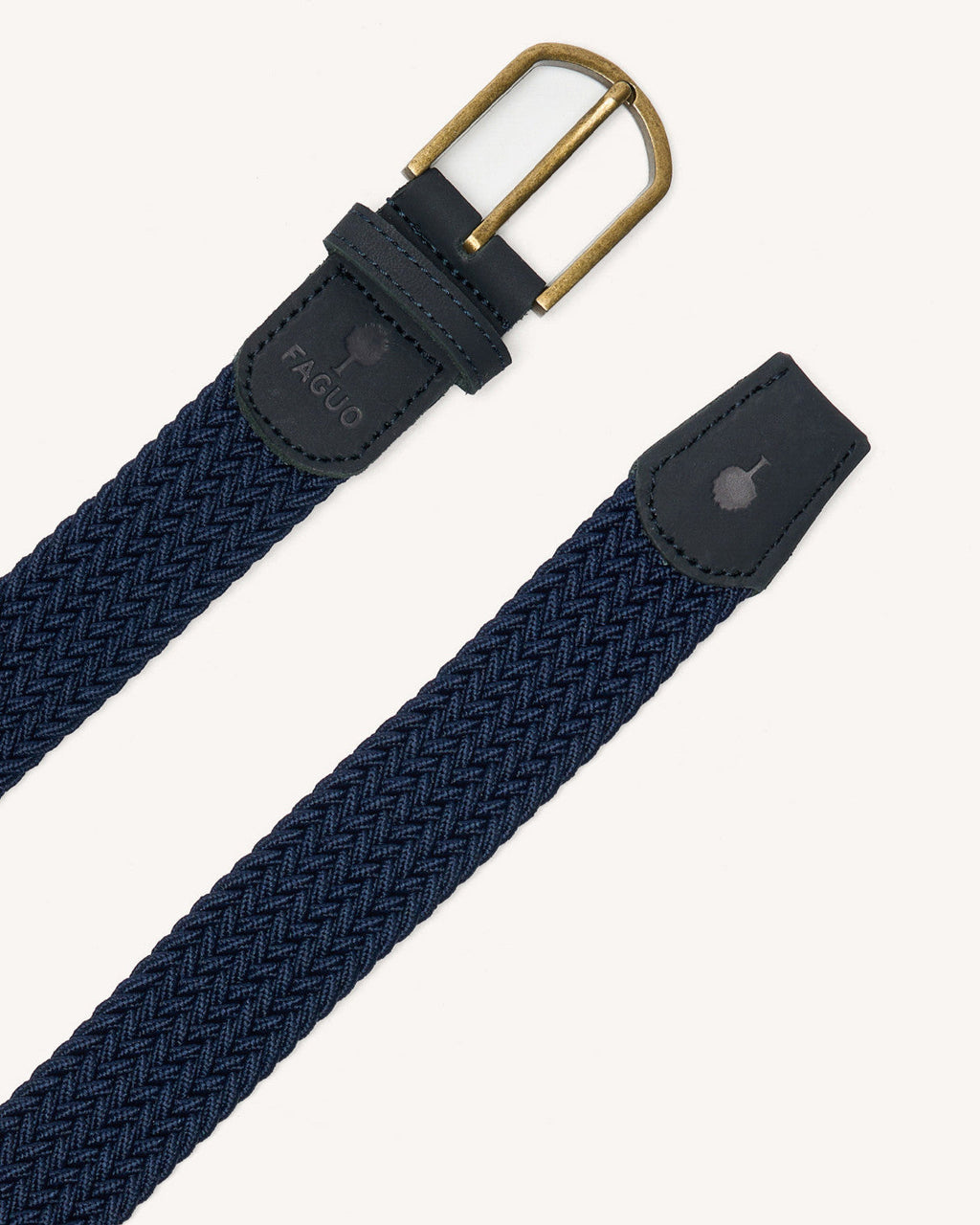 Geflochtener Gürtel Marineblau und Gold