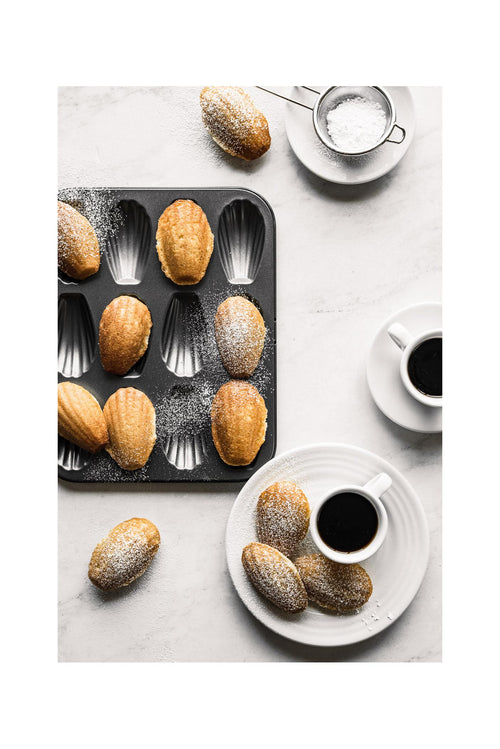 Plaque 12 Madeleines Acier Antiadhésif 26X20Cm